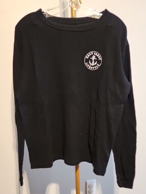 Men’s Black Waffle-Knit Sweater